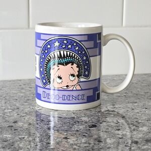 Vandor Betty Boop and Felix Deco-Dence Coffee Mug 1998 Purple Art Deco Ceramic